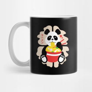 Cute Panda Eats Ramen Mug